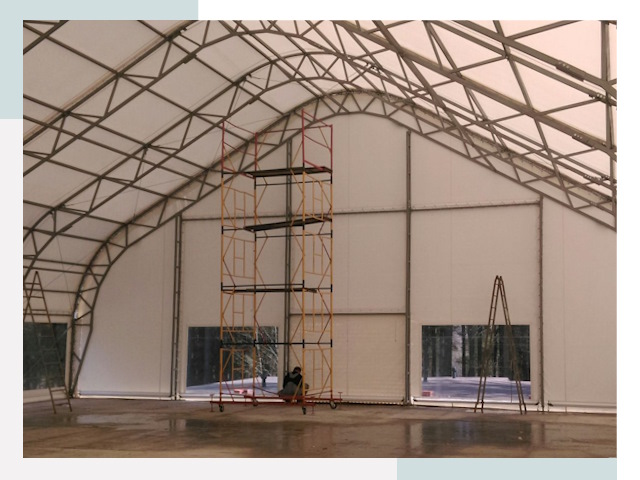 Шатровые ангары в Устях-Джегуте