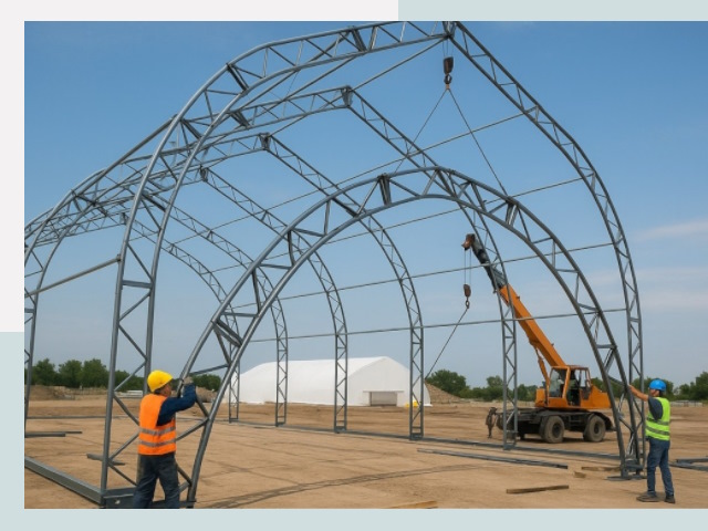 Монтаж ангаров в Устях-Джегуте от 607 руб. - Надежно и быстро